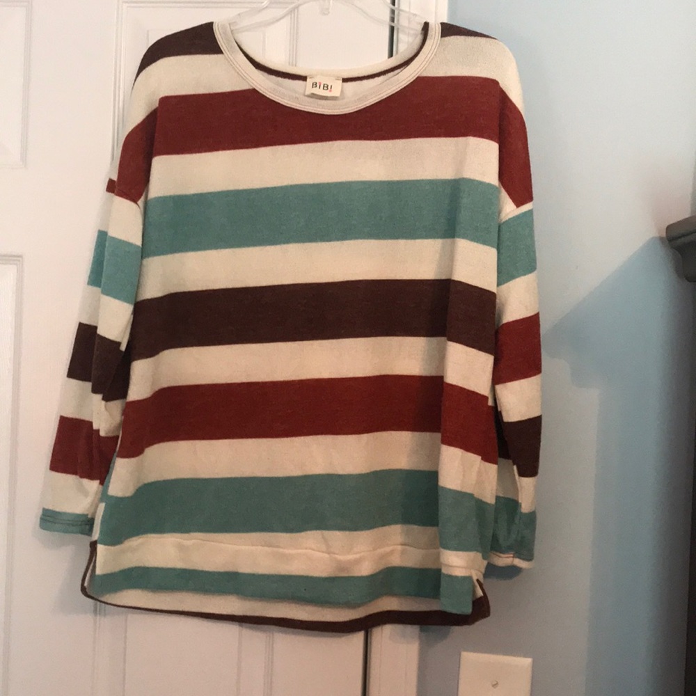 Long sleeve striped top
